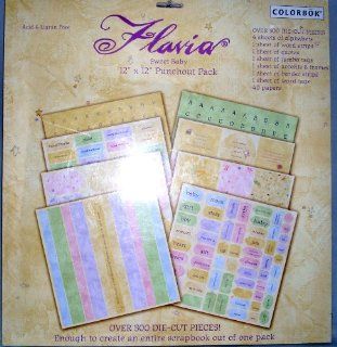 Flavia Sweet Baby 12" x 12" Punchout Pack Scrapbook Supplies : Scrapbooking Paper : Office Products