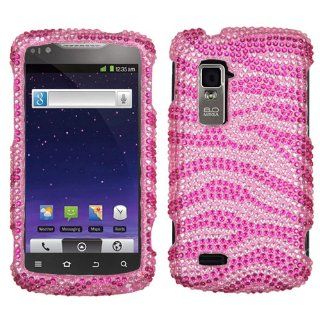 MYBAT Zebra Skin (Pink/Hot Pink) Diamante Protector Cover for ZTE N910 (Anthem 4G): Cell Phones & Accessories