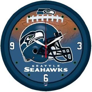 NFL Seattle Seahawks Team Logo Wall Clock : Sports Fan Wall Clocks : Sports & Outdoors
