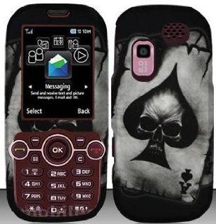 Spade Skull Hard Snap On Case Cover Faceplate Protector for Samsung T404G Straight Talk + Free Texi Gift Box: Cell Phones & Accessories