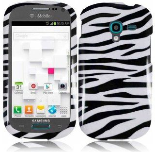 Samsung T599 Galaxy Exhibit ( Metro PCS , T Mobile ) Phone Case Accessory Thrilling Zebra Design Hard Snap On Cover with Free Gift Aplus Pouch Cell Phones & Accessories