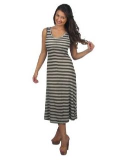 599fashion Midi sleeveless casual striped dress at  Womens Clothing store