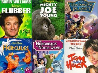 Flubber, Mighty Joe Young, Treasure Planet, Hercules, The Hunchback of Notre Dame, Tom & Huck   Disney VHS 6 Pack: Disney: Movies & TV