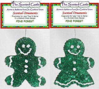 2Pack Pine Forest Scented Air Fresheners   Gingerbread Boy and Girl Scented Ornaments by The Scented Castle: Everything Else