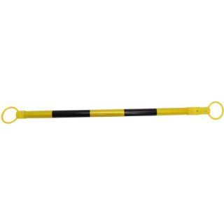 Accuform Signs FBC602 Molded Plastic Portable Traffic Cone Barrier Bar, 4' to 6.5' Expandable Length, Black/Yellow: Science Lab Safety Cones: Industrial & Scientific