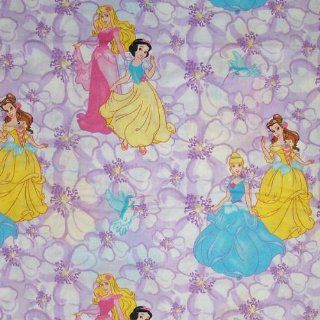 44" Wide Fabric Disney Princess Packed in Purple Flower Fabric By the Yard : Other Products : Everything Else