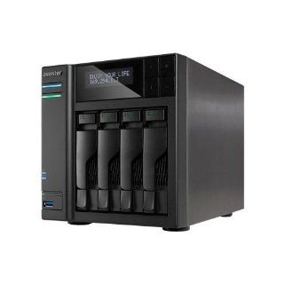 ASUSTOR AS 604T Intel Atom 2.13GHz/ 1GB DDR3/ 2GbE/ 2eSATA/ USB3.0/ 4 bay Diskless NAS Server   NEW   Retail   AS 604T: Computers & Accessories