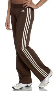 adidas Women's 3 Stripes Gym Pant, Chocolate/Light Bone, Small  Athletic Track Pants  Sports & Outdoors