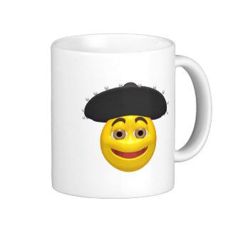 Happy yellow smiley wearing a mexican hat mug