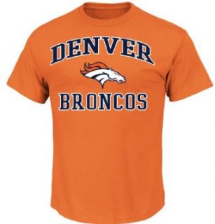 Majestic Denver Broncos Heart And Soul II T Shirt Orange  Novelty T Shirts  Clothing