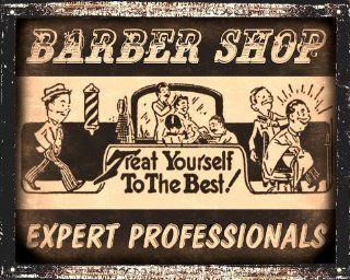 Barber Shop Salon sign / Antique Style wall decor Hair Stylist plaque retro art 003 : Other Products : Everything Else