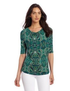 Jones New York Women's Petite Elbow Sleeve Top, Celestial Multi, Small at  Womens Clothing store: Fashion T Shirts