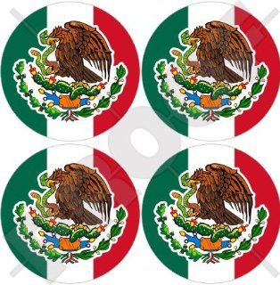 MEXICO Mexican 50mm (2") Vinyl Bumper Helmet Stickers, Decals x4 