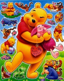 Pooh Bear hugging Piglet 'Best of Friends' Disney Sticker Sheet BL134: Everything Else