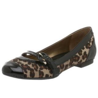 Arturo Chiang Women's Geanna Mary Jane Flat,Leopard/Black,10 M: Shoes
