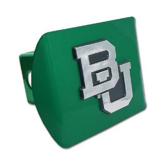 Baylor University Bears "Green with Chrome BU Emblem" NCAA College Sports Trailer Hitch Cover Fits 2 Inch Auto Car Truck Receiver: Automotive