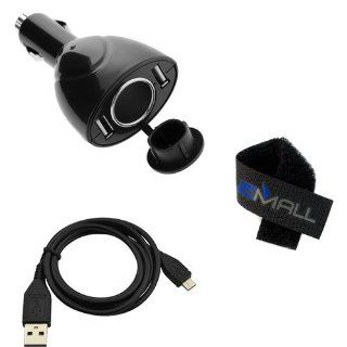 BIRUGEAR Black 2 Port USB Car Charger Vehicle Power Adapter with Extra Socket + 3FT Sync USB Data Cable + Black Cable Tie for Nokia Lumia 1029, Lumia 620, Lumia 925, Lumia 928, Lumia 521: Cell Phones & Accessories