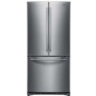 Samsung RF197ACPN 18 cu. Ft. French Door Refrigerator   Stainless Platinum: Appliances