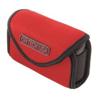 OP/TECH USA 7302254 Snappeez Medium, Wide Body Horizontal Neoprene Pouch for Camera (3.75 x 2.5 x .75   1.25 Inch) (Red) : Camera Cases : Camera & Photo