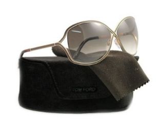 Tom Ford Rickie FT0179 Sunglasses 48F Shiny Rose Gold (Gradient Brown Lens) 64mm: Clothing