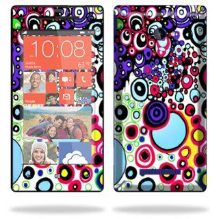 MightySkins Protective Skin Decal Cover for HTC Windows Phone 8X Cell Phone Sticker Skins Circle Explosion: Cell Phones & Accessories