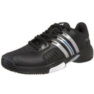 adidas Men's Barricade Team Tennis Shoe,Black/Metallic Silver/Blue Beauty,13 M US Shoes