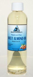 Sweet Almond Oil Organic Carrier Cold Pressed Refined 100% Pure 4 oz : Body Oils : Beauty