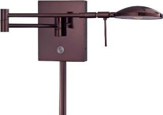 Kovacs P4338 631 6.25" Height 1 Light LED Swing Arm Wall Sconce with Chocolate Chrome Finish, Chocolate Chrome   Wall Sconces  
