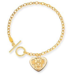 Disney Yellow Gold Minnie Mouse Bracelet: Jewelry