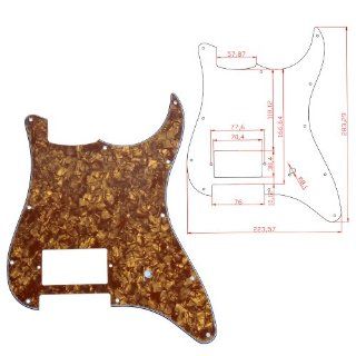 100pcs Cinnamon Pearl 3 Ply 11 Hole Guitar Pickguard for Fender Strat Guitar Replacement: Musical Instruments