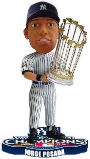 MLB New York Yankees Jorge Posada #20 2009 World Series Champions Bobble Head : Sports Fan Bobble Head Toy Figures : Sports & Outdoors