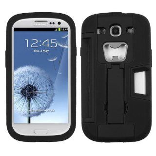 SAM Galaxy S III (i747/L710/T999/i535/R530/i9300) Black/Black Symbiosis Stand Protector Cover(with Bottle Opener): Electronics