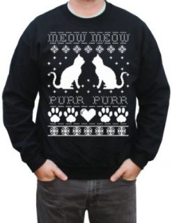 Happy Family Clothing Cat Ugly Christmas Sweater Pullover Sweatshirt: Clothing