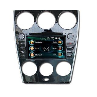 OEM REPLACEMENT IN DASH RADIO DVD Gps NAVIGATION HEADUNIT FOR MAZDA6 2006 2007 2008(MANUAL AC ONLY) WITH REAR VIEW CAMERA : In Dash Vehicle Gps Units : GPS & Navigation