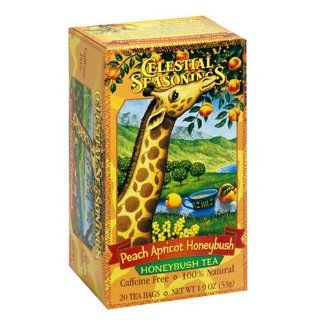 Celestial Seasonings African Tea, Peach Apricot Honeybush, Tea Bags, 20 Count Boxes (Pack of 6) : Herbal Remedy Teas : Grocery & Gourmet Food