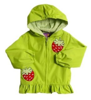 Pink Platinum Infant Baby Girls Lime Green Hooded All Weather Lined Jacket: Clothing