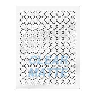 (6 SHEETS) 648 3/4" Blank Round Circle Clear MATTE (Transparent) LASER Stickers for Laser Printers. Size: 8 1/2"x11" Standard Sheets : Printer Labels : Office Products