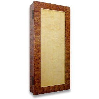 Wall Mounted Jewelry Armoire Cabinet: Bubinga and Curly Maple Wood, 30", Handcrafted in the USA  