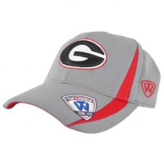 Georgia Bulldogs NCAA Triumph One Fit Hat by Top of the World (Grey Red)(SizeMIS) Clothing