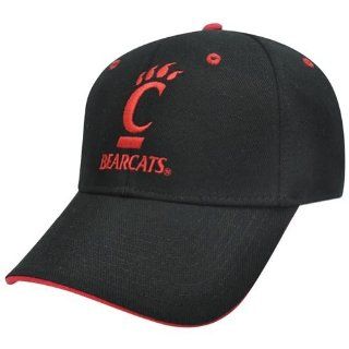 Cincinnati Bearcats NCAA Velcro College Black Solid Adjustable Construct Hat Cap  Sports Fan Baseball Caps  Sports & Outdoors
