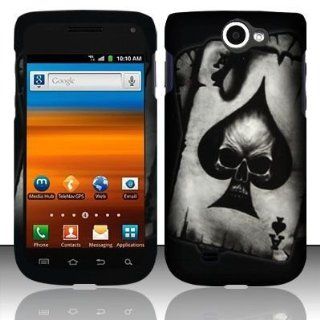 VMG Samsung Exhibit 2 4G T679 Hard Design Case Cover   Black Spade Skull Design Hard 2 Pc Plastic Snap On Case Cover for T Mobile Samsung Exhibit 2 II 4G T679 2nd Generation Cell Phone [In VANMOBILEGEAR Retail Packaging]: Everything Else