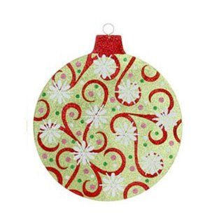 16" Oversized Christmas Brites Red, Green & Pink Glitter Snowflake Ball Ornament : Decorative Hanging Ornaments : Everything Else
