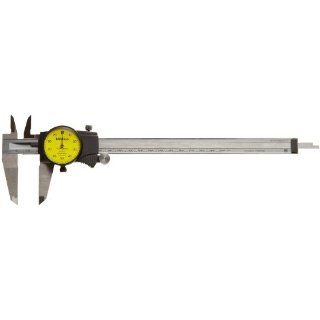 Mitutoyo 505 682 Dial Caliper, Stainless Steel, Yellow Face, 0 200mm Range, +/ 0.03mm Accuracy, 0.01mm Resolution: Mitutoyo Metric Dial Caliper: Industrial & Scientific