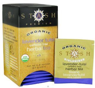 Stash Premium Organic Lavender/Tulsi Herbal Tea, 18 Tea Bags : Grocery Tea Sampler : Grocery & Gourmet Food