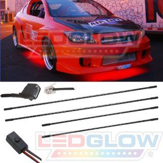 LEDGLOW Red LED Slimline Underbody Underglow Kit: Automotive