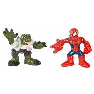 Spiderman Super Hero Squad   Lizard and Spider man 2 Pack Toys & Games