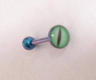 Green Snake Eye Tongue Ring : Other Products : Everything Else