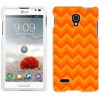 LG Optimus L9 Chevron Orange Zig Zag Pattern Phone Case Cover: Cell Phones & Accessories