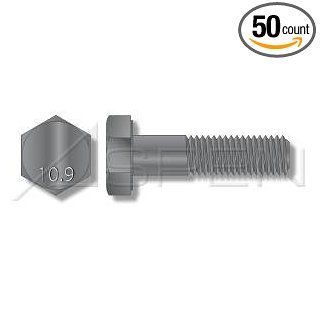 (50pcs) Metric DIN 931 M12X50 Hex Head Cap Screw with Part Thread Class 10 Steel Ships Free in USA: Cap Screws And Hex Bolts: Industrial & Scientific