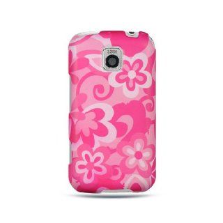 Hot Pink Pop Flower Hard Cover Case for LG Optimus M MS690 C LW690: Cell Phones & Accessories